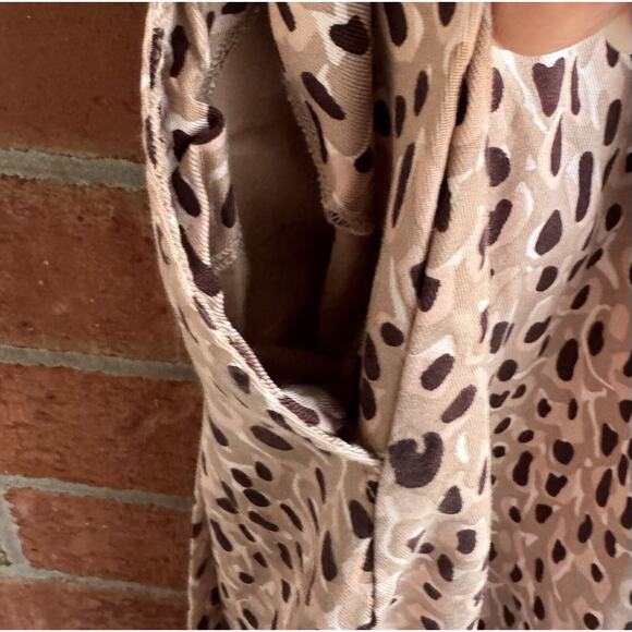 Anthropologie Maeve Leopard Print Isobel Wide Leg Crop Pant Small BOHO - Picture 3 of 9